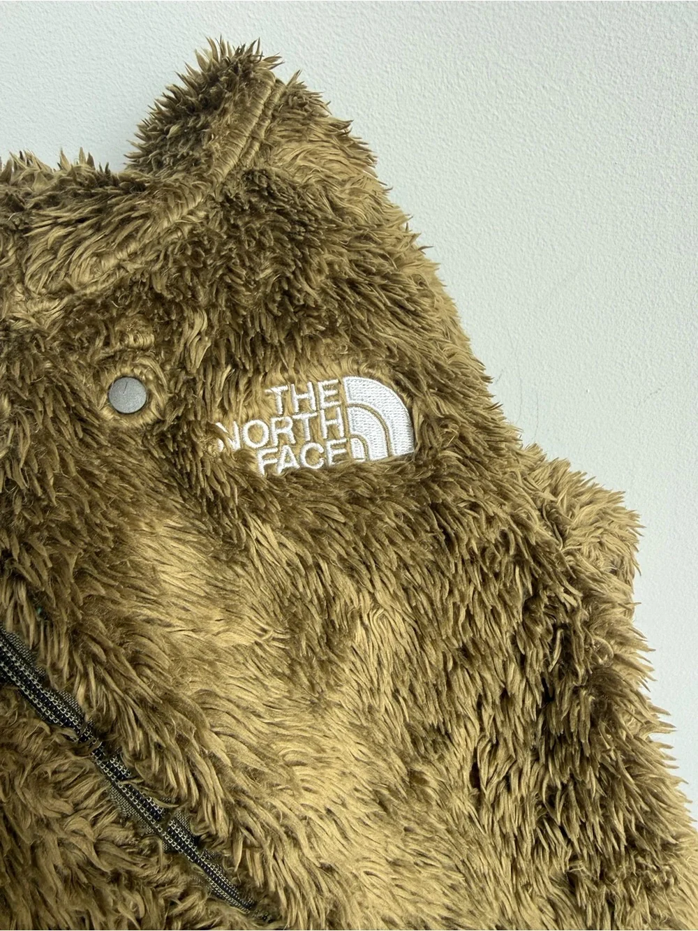 The North Face fleece faux fur baby snowsuit